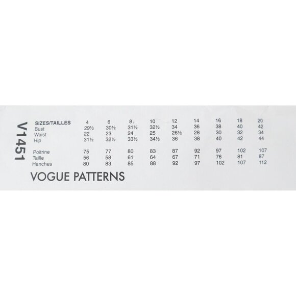 Vogue Donna Karan V1451 Donna Karan Sewing Pattern Misses' Top & Skirt Uncut Siz - Picture 3 of 5